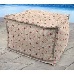 Outdoor Ottoman Seat Cushion Glenville Sunset - Jordan Manufacturing