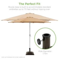 Best Choice Products 26lb Heavy-Duty Steel Square Patio Umbrella Base Stand W/ Decorative Basketweave Pattern - Bronze 7 Best Choice Products 26lb Heavy-Duty Steel Square Patio Umbrella Base Stand W/ Decorative Basketweave Pattern - Bronze -Deals Patio Elegance Store GUEST 89c52d5a 0977 4a81 a48c c2dcc56b126b