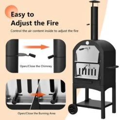 Costway Outdoor Pizza Oven Wood Fire Pizza Maker Grill W/ Pizza Stone & Waterproof Cover -Deals Patio Elegance Store GUEST 89e10153 a6aa 4c11 b110 17916594a829