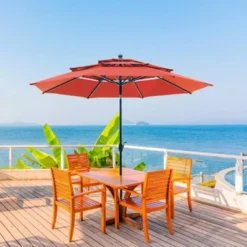 10' X 10' Outdoor 3-Tier Patio Market Umbrella - Captiva Designs -Deals Patio Elegance Store GUEST 8bbbb122 a64f 4585 9e11 8d3f3bbe299c