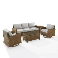 Crosley 5pc Bradenton Steel Outdoor Patio Conversation Furniture Set -Deals Patio Elegance Store GUEST 8bc6633a 822f 4014 9109 681f48242482