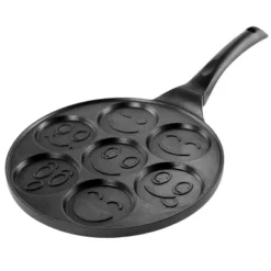 MegaChef Happy Face Emoji 10.5 Inch Aluminum Nonstick Pancake Maker Pan With Cool Touch Handle -Deals Patio Elegance Store GUEST 8c5f33b2 1c1f 4be7 ba9f 4fb8c83e1ee9