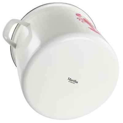 Martha Stewart Enamel On Steel 16 Quart Lobster Pot In Cream 3 Martha Stewart Enamel On Steel 16 Quart Lobster Pot In Cream - Image 3