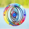VP Home Kinetic 3D Metal Outdoor Garden Decor Wind Spinner, Multicolored