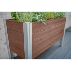 Vita 16"x39" Wide Rectangular Vinyl URBANA Greens Planter Box Espresso -Deals Patio Elegance Store GUEST 8db42280 2d08 486b bc09 e998c861dea0
