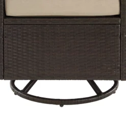 Palm Harbor 5pc Outdoor Wicker Conversation Set With Fire Table - Sand - Crosley -Deals Patio Elegance Store GUEST 8db7af1f aead 4327 843f dd34c2d5b73b