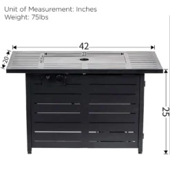 Kinger Home Propane Fire Pit Table 42-inch, 50,000 BTU CSA Certified, Rattan Wricker Aluminum Frame, Accessories Included -Deals Patio Elegance Store GUEST 8e2b0d7a 46ef 435d 9c39 17c65e029eb6