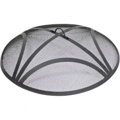 Sunnydaze Decor Sunnydaze Outdoor Heavy-Duty Reinforced Steel Round Fire Pit Spark Screen With Ring Handle - Black -Deals Patio Elegance Store GUEST 8e773265 11a5 4d91 9a12 f6a8451da709