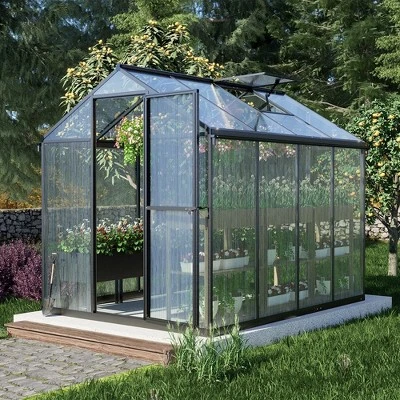 AOODOR Walk-in Greenhouse Polycarbonate Panel Hobby GreenhousesGarden 5 AOODOR Walk-in Greenhouse Polycarbonate Panel Hobby GreenhousesGarden - Image 5