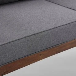 Saybrook Modern Metal And Wood Patio Loveseat - Gray/Dark Brown - Saracina Home -Deals Patio Elegance Store GUEST 8ebe81a5 449a 4cda b83f 3d9bc9da3073