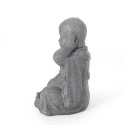 Harrod Outdoor Hear No Evil Monk Garden Statue - Stone Gray - Christopher Knight Home -Deals Patio Elegance Store GUEST 8ed99e8d 152c 4184 a6fb f2329c484263