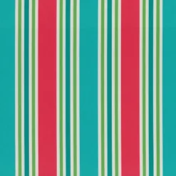 2pc Aruba Stripe Wicker Outdoor Seat Cushions - Pillow Perfect