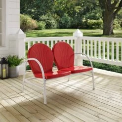 Griffith Outdoor Loveseat - Bright Red - Crosley -Deals Patio Elegance Store GUEST 8f04f618 8ee7 461d b894 40734664b36e