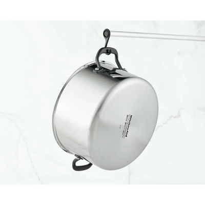 KitchenAid 5-Ply Clad Stainless Steel 8qt Stockpot With Lid 8 KitchenAid 5-Ply Clad Stainless Steel 8qt Stockpot With Lid - Image 8