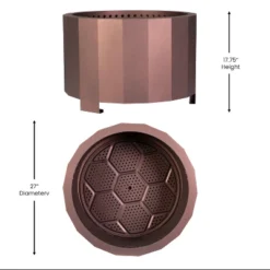 Flash Furniture Titus Commercial Grade 27 Inch Smokeless Outdoor Firepit, Natural Wood Burning Portable Fire Pit With Waterproof Cover -Deals Patio Elegance Store GUEST 9079f828 1ecc 42e0 8c31 343beefa2524