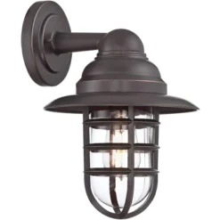 John Timberland Marlowe Industrial Outdoor Wall Light Fixture Galvanized Hooded Cage 13 1/4" Clear Glass For Post Exterior Barn Deck House Porch Yard 10 John Timberland Marlowe Industrial Outdoor Wall Light Fixture Galvanized Hooded Cage 13 1/4" Clear Glass For Post Exterior Barn Deck House Porch Yard -Deals Patio Elegance Store GUEST 9111f7b7 3a5f 430e ad41 df7fe1688606