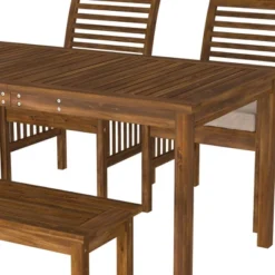 Ravenscroft 4pc Acacia Wood Patio Dining Set - Saracina Home -Deals Patio Elegance Store GUEST 914c6e42 17c0 45e7 8628 77dcc0056746