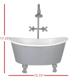 Antique Bathtub Planter Gray Metal - Foreside Home & Garden -Deals Patio Elegance Store GUEST 915dba46 f06a 4827 a94b 020d32a89384