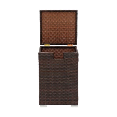 Teamson Home Gas Tank Wicker Cover Table For 20 Lb Propane Tanks, Brown 10 Teamson Home Gas Tank Wicker Cover Table For 20 Lb Propane Tanks, Brown - Image 10