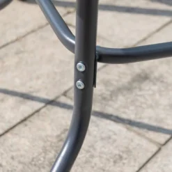 5pc Outdoor Steel Dining Set With Folding Chairs & Square Glass Table Top Gray - Crestlive Products -Deals Patio Elegance Store GUEST 9267367c ad9a 4c5d 9fb1 36f71897dc11