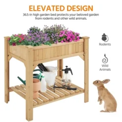 Yaheetech 8-Pocket Wood Elevated Garden Planter With Fabric Liner Light Brown 12 Yaheetech 8-Pocket Wood Elevated Garden Planter With Fabric Liner Light Brown -Deals Patio Elegance Store GUEST 92e349d7 f99b 43ce 92a3 bdfa1224a07a