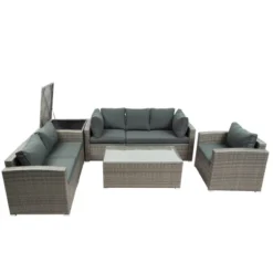 7pc Wicker Patio Seating Set With Storage Box - Gray - GODEER 20 7pc Wicker Patio Seating Set With Storage Box - Gray - GODEER -Deals Patio Elegance Store GUEST 93b38c31 b1ed 4397 8cab f598248ecd68