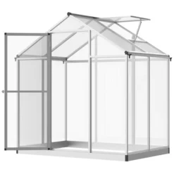 Outsunny Walk-In Polycarbonate Greenhouse With Roof Vent For Ventilation & Rain Gutter, Hobby Greenhouse For Winter -Deals Patio Elegance Store GUEST 94a89d03 a5c7 40c2 8a49 716316075c8a