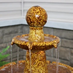 Sunnydaze Decor Sunnydaze 43"H Electric Ceramic 3-Tier Floral Motif Outdoor Water Fountain With LED Lights 13 Sunnydaze Decor Sunnydaze 43"H Electric Ceramic 3-Tier Floral Motif Outdoor Water Fountain With LED Lights -Deals Patio Elegance Store GUEST 94efa30c d328 46a8 8c23 b05c51ad01e5