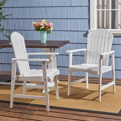 2pk Malibu Acacia Wood Patio Adirondack Dining Chairs - Christopher Knight Home 1 2pk Malibu Acacia Wood Patio Adirondack Dining Chairs - Christopher Knight Home
