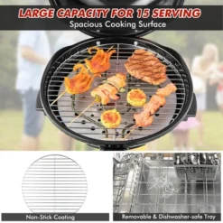 Costway Portable 1600W Electric BBQ Grill With Temperature Control & Grease Collector Red/Black 15 Costway Portable 1600W Electric BBQ Grill With Temperature Control & Grease Collector Red/Black -Deals Patio Elegance Store GUEST 958eba07 b227 45fc a26a 2c63bebf4e2d