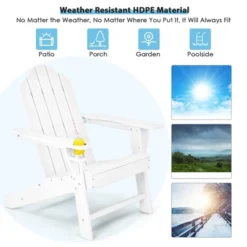 Costway 2PCS Patio Adirondack Chair Side Table Set Weather Resistant Cup Holder -Deals Patio Elegance Store GUEST 96aec77a fcb1 4524 a4c8 26555f5412b6
