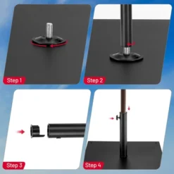 Costway 9ft Market Patio Umbrella W/Solar Lights & 40 LBS Steel Umbrella Stand -Deals Patio Elegance Store GUEST 96b4d7f7 f2fe 4b33 aa07 73bcd6aad51b