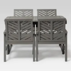 5pc Slatted Extendable Acacia Wood Patio Dining Set - Saracina Home -Deals Patio Elegance Store GUEST 99bbc339 5382 45b6 9821 1dac64db2b81