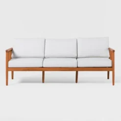 Saracina Home Modern Boho Eucalyptus Outdoor Spindle Sofa With Cushions -Deals Patio Elegance Store GUEST 9a040ef1 be3c 430b 842e 54cd629fc082