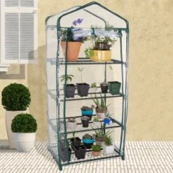Nature Spring 4-Tier Outdoor Mini Greenhouse With Cover -Deals Patio Elegance Store GUEST 9a4abf97 9158 479c b4ff 8d178d452ecf