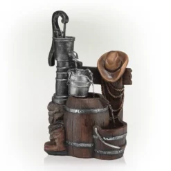 26" Pump And Barrel Fountain With Cowboy Hat - Alpine Corporation 10 26" Pump And Barrel Fountain With Cowboy Hat - Alpine Corporation -Deals Patio Elegance Store GUEST 9b3c0922 2c65 4b66 9c3c 337308012913