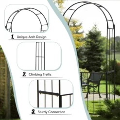 Costway Garden Arch Arbor Trellis With Gate 7.5 Ft Patio Archway Pergola For Wedding 16 Costway Garden Arch Arbor Trellis With Gate 7.5 Ft Patio Archway Pergola For Wedding -Deals Patio Elegance Store GUEST 9b8c81de 38cb 4742 b26e ee3c3fe20860