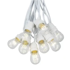 Novelty Lights Edison Outdoor String Lights With 50 In-Line Sockets White Wire 100 Feet -Deals Patio Elegance Store GUEST 9baaa9bb 7b39 45ec b9e0 afa8b2cf6d0e