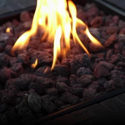 Endless Summer 30 Inch Square 30,000 BTU Liquid Propane Gas Outdoor Fire Pit Table W/ Push Button Ignition, Lava Rock, & Steel Fire Bowl, Bronze 4 Endless Summer 30 Inch Square 30,000 BTU Liquid Propane Gas Outdoor Fire Pit Table W/ Push Button Ignition, Lava Rock, & Steel Fire Bowl, Bronze - Image 4