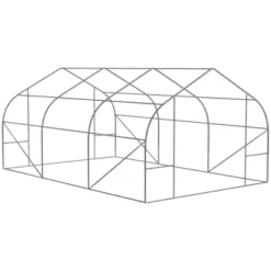 Outsunny 9.8' X 11.4' X 6.8' Outdoor Walk-In Tunnel Greenhouse Hot House With Roll-up Windows, Zippered Door, PE Cover, Green -Deals Patio Elegance Store GUEST 9c4e0fab 5930 4d86 bce1 99ba63b6d26f