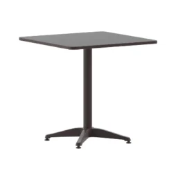 Flash Furniture Mellie 27.5'' Square Aluminum Indoor-Outdoor Table With Base -Deals Patio Elegance Store GUEST 9d2b6c7b c213 468c a499 932c4ca5aa77