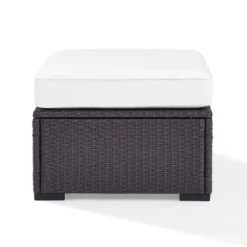Biscayne Outdoor Wicker Ottoman - White - Crosley -Deals Patio Elegance Store GUEST 9e6ce92e 5ba2 4c5e b8e3 0c1d253c6f8a