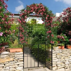 Costway Garden Arch Arbor Trellis With Gate 7.5 Ft Patio Archway Pergola For Wedding 12 Costway Garden Arch Arbor Trellis With Gate 7.5 Ft Patio Archway Pergola For Wedding -Deals Patio Elegance Store GUEST 9ee8c89f 2736 4e47 8bd4 bae6ec3434ed