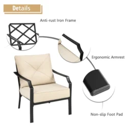 Tangkula Set Of 2 Patio Dining Chairs Outdoor Armchairs W/Padded Cushions For Backyard Garden Balcony -Deals Patio Elegance Store GUEST 9f0ec729 d4fd 4316 b05b 83e7d2880979