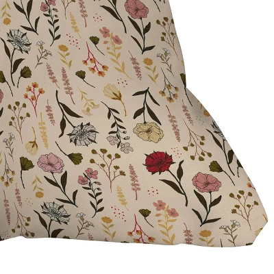 Avenie Cottage Garden Outdoor Throw Pillow Yellow - Deny Designs 1 Avenie Cottage Garden Outdoor Throw Pillow Yellow - Deny Designs