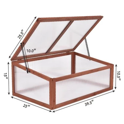 Costway Garden Portable Wooden Green House Cold Frame Raised Plants Bed Protection 1 Costway Garden Portable Wooden Green House Cold Frame Raised Plants Bed Protection