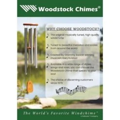 Woodstock Wind Chimes Signature Collection, Chimes Of Olympos, 36'' Silver Wind Chime OWS -Deals Patio Elegance Store GUEST a0bbf3da 0d84 46eb 8442 6cb5e82e1720 1