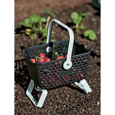 Gardener's Supply Company Multipurpose Mini Garden Basket | Mini Mod Hod For Collecting, Carrying, And Cleaning | Folding Legs And Handle | 9.5"L X 7" 1 Gardener's Supply Company Multipurpose Mini Garden Basket | Mini Mod Hod For Collecting, Carrying, And Cleaning | Folding Legs And Handle | 9.5"L X 7"