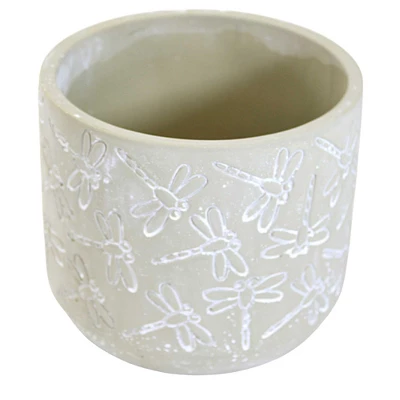 Home & Garden 6.0" Dragongly Embossed Planter Lg Indoor Outdoor Abbott Giftware - Planters 2 Home & Garden 6.0" Dragongly Embossed Planter Lg Indoor Outdoor Abbott Giftware - Planters - Image 2