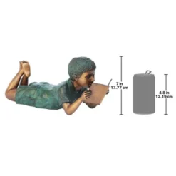 Design Toscano Bookworm Boy, Garden Reader Bronze Statue -Deals Patio Elegance Store GUEST a203a550 a068 4688 b4dd ed4080214ec7
